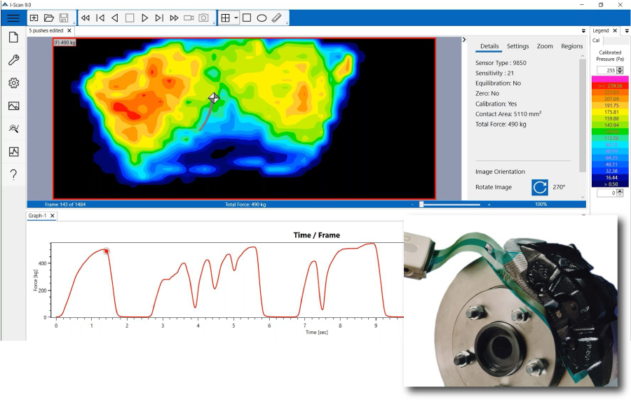 BrakePad-Software-Image-Tekscan-Pressure-Mapping BrakePad-Software-Image-Tekscan-Pressure-Mapping